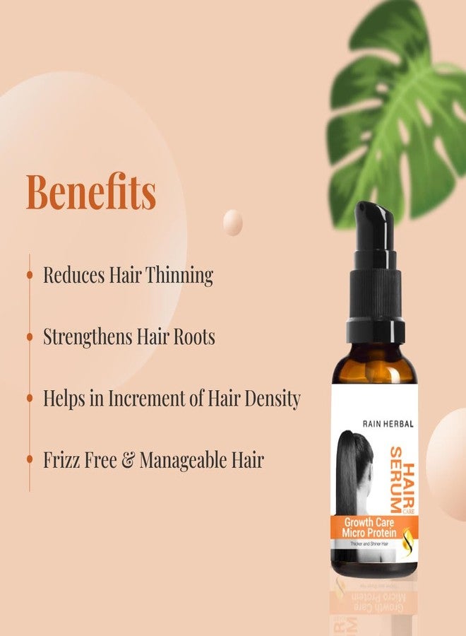 Rain Herbal سيروم الشعر بالبروتين الدقيق من رين هيربال للعناية بالشعر | يساعد على جعل الشعر أكثر كثافة ولمعاناً | 30 مل - Image 3