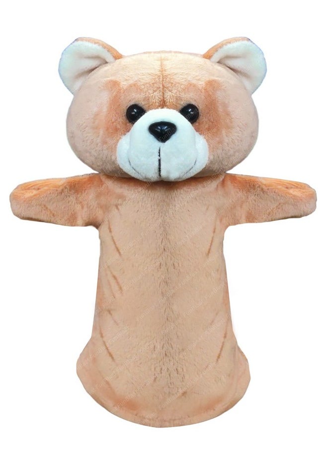 FunBlast - FunBlast Hand Puppets for Kids - Soft Hand Puppets for Kids, Story Telling Puppet for Kids, Hand Puppet Toy, Plush Animals Hand Puppet Toys, Fun Play Learning Toys - Multicolor (Bear) - Image 1