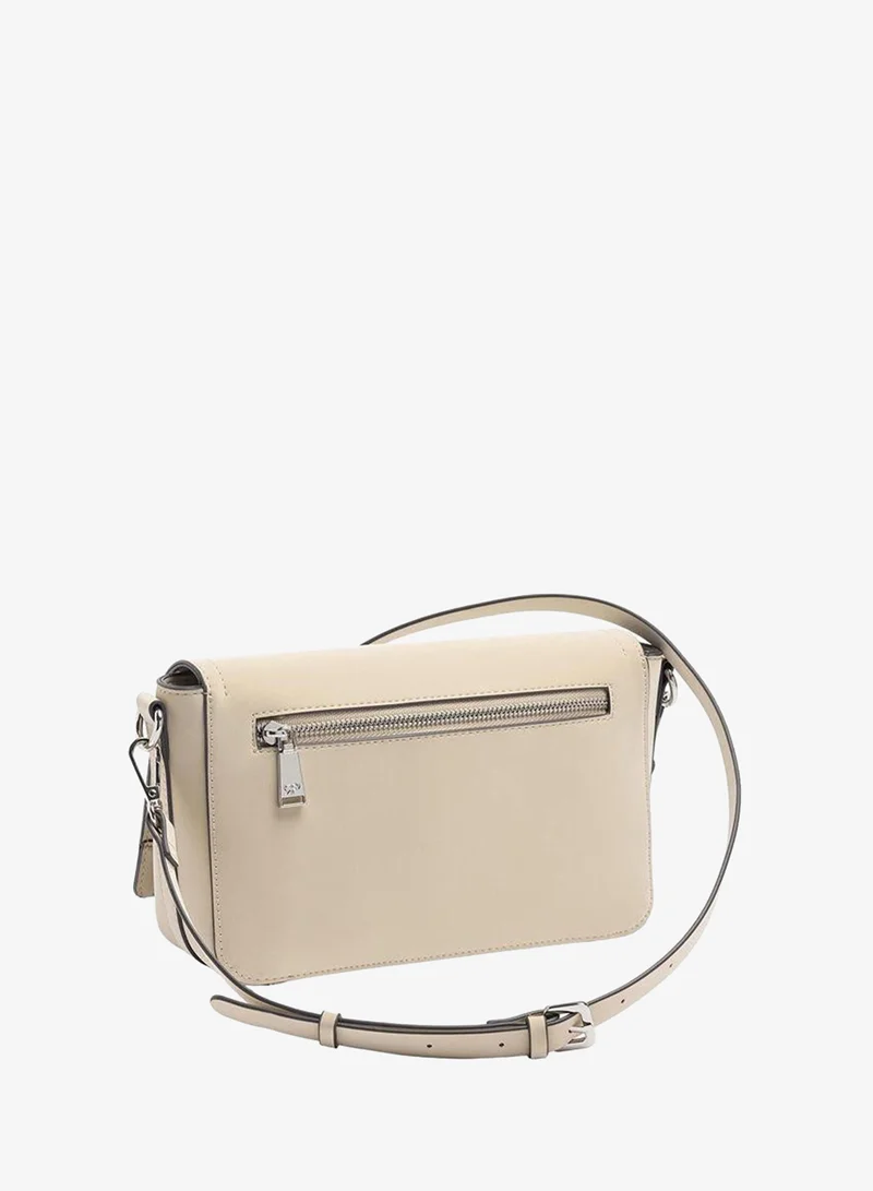 Parfois White Handbag With Crossbody Strap With Soft Texture for Women | Best Price UAE