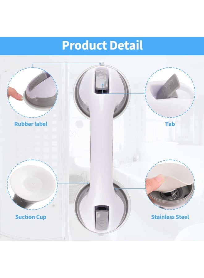 Pack of 2 Suction Cup Shower Safety Handles, No-Drill Wall Mounted Bathroom Grab Bars with Non-Slip Grip for Daily Support - Image 4