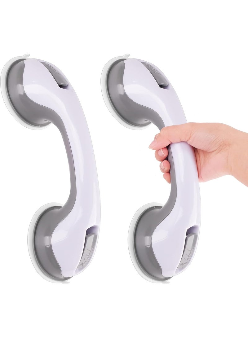 Pack of 2 Suction Cup Shower Safety Handles, No-Drill Wall Mounted Bathroom Grab Bars with Non-Slip Grip for Daily Support - Image 2
