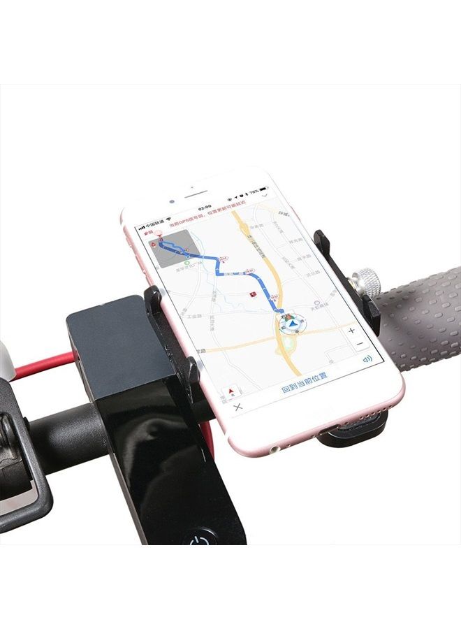 GUB Bicycle & Motorcycle Phone Mount, Aluminum Alloy Universal Bike Handlebar Phone Mount Holder Adjustable Compatible with iPhone X XR Xs 7s 8 Plus,Compatible with SamsungS9/S8/Note5/4 (Black) - Image 2