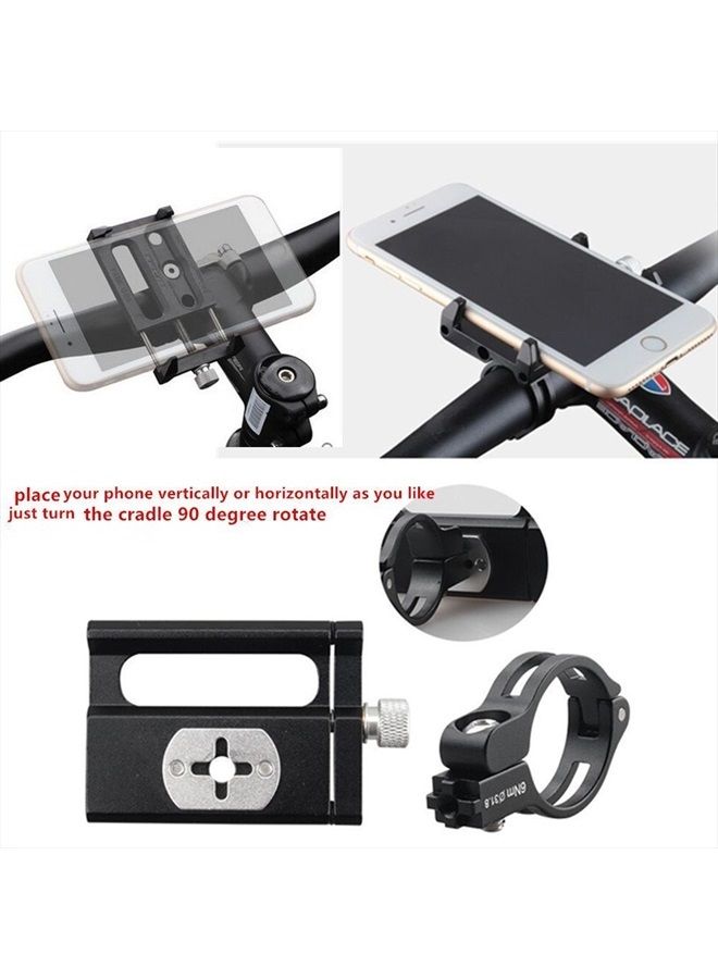 GUB Bicycle & Motorcycle Phone Mount, Aluminum Alloy Universal Bike Handlebar Phone Mount Holder Adjustable Compatible with iPhone X XR Xs 7s 8 Plus,Compatible with SamsungS9/S8/Note5/4 (Black) - Image 4