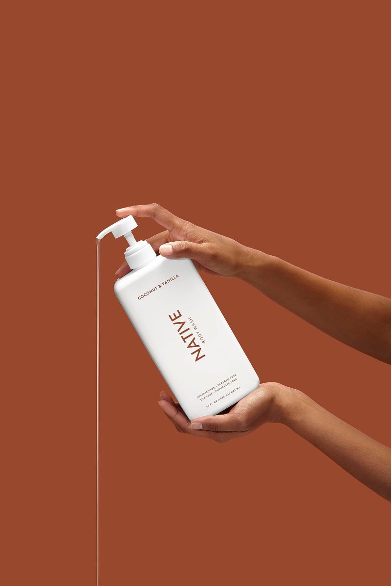 Native Sulfate Free Body Wash Contains Naturally Derived Ingredients | for Women & Men| Coconut & Vanilla, 36 oz - Image 2