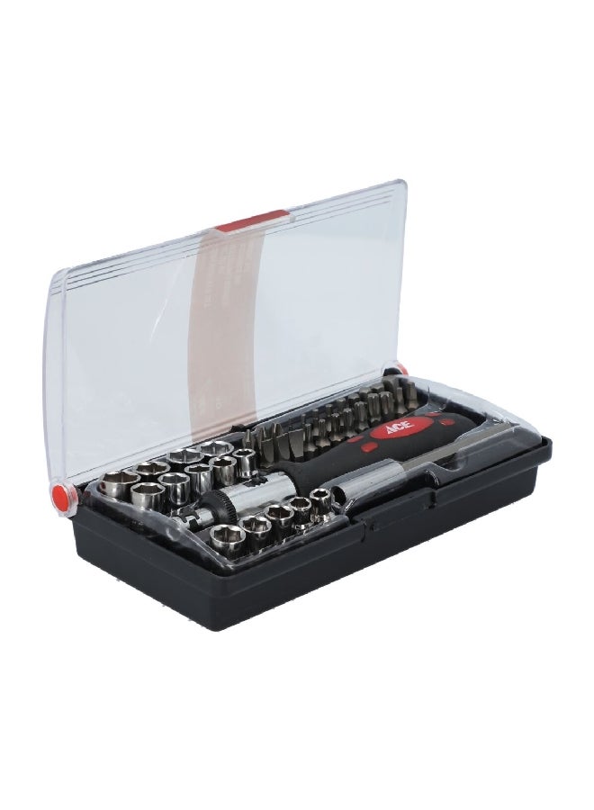 ACE 40-Piece Premium Quality Screwdriver and Socket Set Black and Silver YFS-34  - Image 3