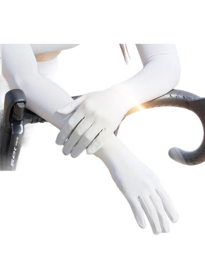 Xtep Ice Silk Arm Sleeves, Sun Protection Arm Covers For Men And Women, Ice Silk Arm Sleeves, Gloves, Driving, Fishing, Non-Slip, Touchscreen Compatible, Sun Protection Arm Guards, Black - Image 3