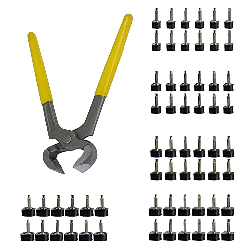 TcJ-Chen YEHAM 30 Pairs Women's High Heel Shoes Replacement Tips Pin (5 Different Sizes, 2 Different Pins Diamete) with 6" Heel Pliers for Repairing Shoes - Image 1