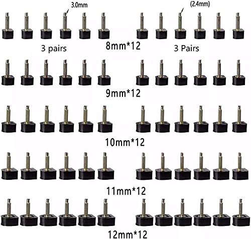 TcJ-Chen YEHAM 30 Pairs Women's High Heel Shoes Replacement Tips Pin (5 Different Sizes, 2 Different Pins Diamete) with 6" Heel Pliers for Repairing Shoes - Image 2