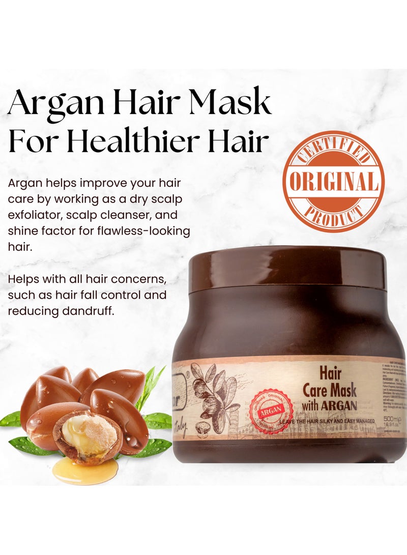 Skin Doctor Hair Mask Care with Argan oil - Deep Moisturizing And Nourishing Hair- Treating Damaged Hair And Reducing curls - Extra Hydrates & Stimulates Hair Growth - (500 ml) - Image 2