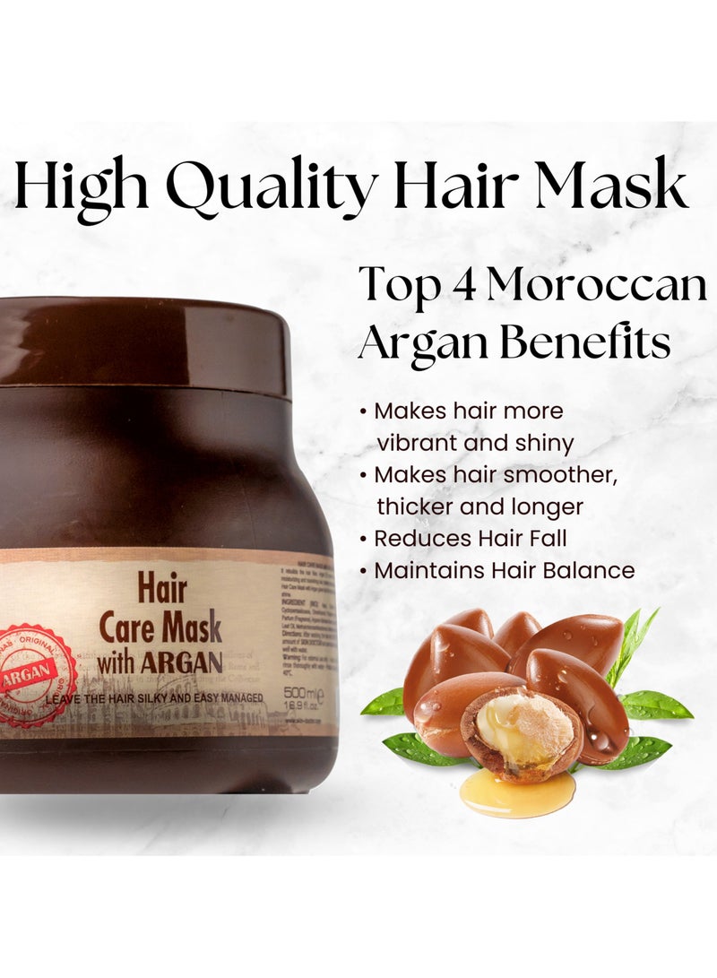 Skin Doctor Hair Mask Care with Argan oil - Deep Moisturizing And Nourishing Hair- Treating Damaged Hair And Reducing curls - Extra Hydrates & Stimulates Hair Growth - (500 ml) - Image 4