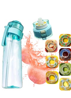 Sports Air Water Bottle, BPA-Free Starter Set Drinking Bottles with 5 Flavour Pods Scented for Flavouring, 0 Sugar, 0 Calorie
