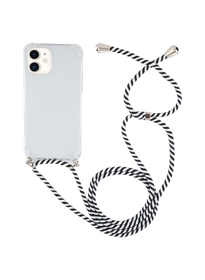 Zaboon Case For iPhone 12 mini Four-Corner Shockproof Transparent TPU Case with Lanyard - Image 2