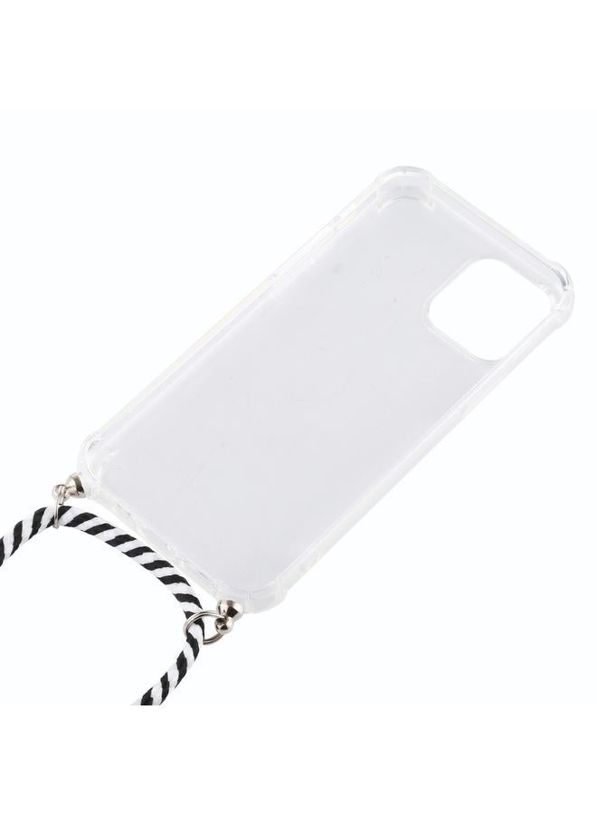 Zaboon Case For iPhone 12 mini Four-Corner Shockproof Transparent TPU Case with Lanyard - Image 5
