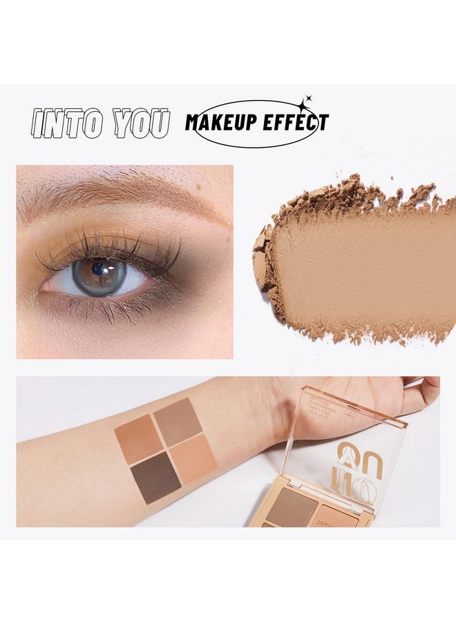INTO YOU - Nude Eyeshadow Palette, 4 Colors Matte Eye Shadow Palletes, Warm Neutral Naked Pigments, Long Lasting Professional Beauty Makeup Eyeshadow - Image 1