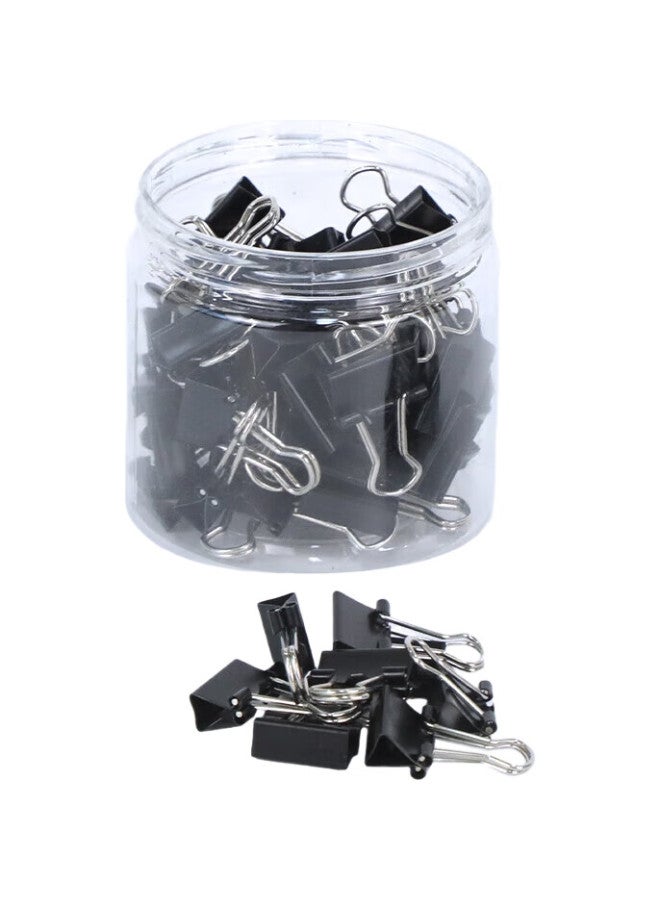 Befon Deyin Long Tail Clips 15Mm, Small Black Binder Clips, Multiple Sizes, Paper Clips, Financial Document Clips, Small Clips For Office Stationery, 60 Pieces/Tube, 3876 - Image 2
