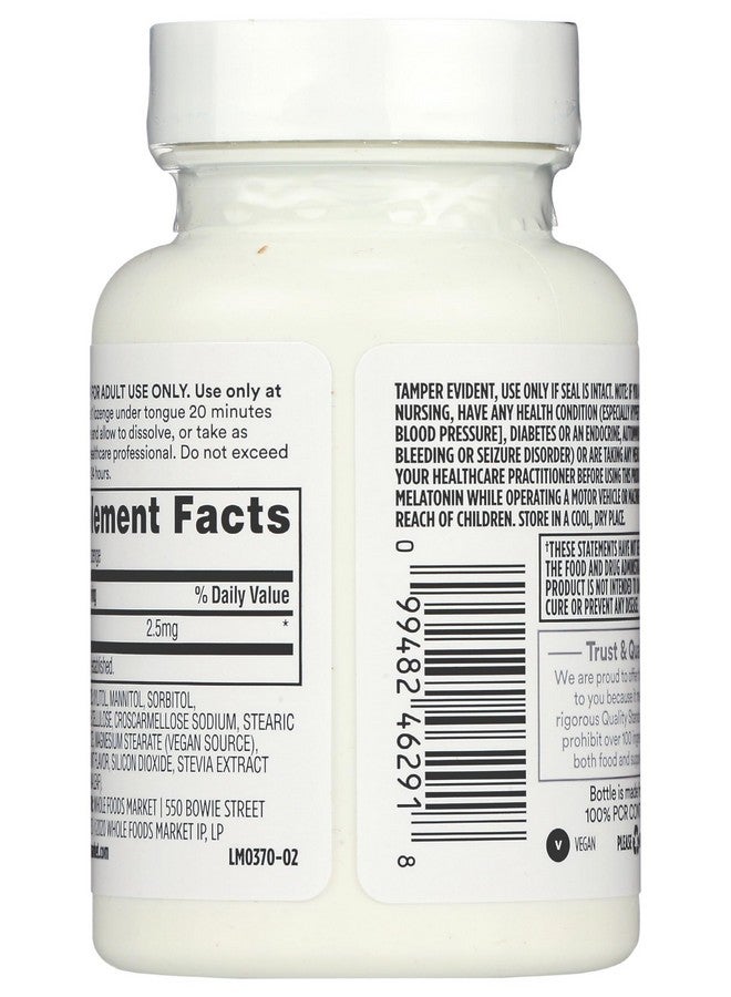 365 by Whole Foods Market 365 Everyday Value, Melatonin Lozenges 2.5mg, Peppermint Flavor, 60 CT  - Image 2