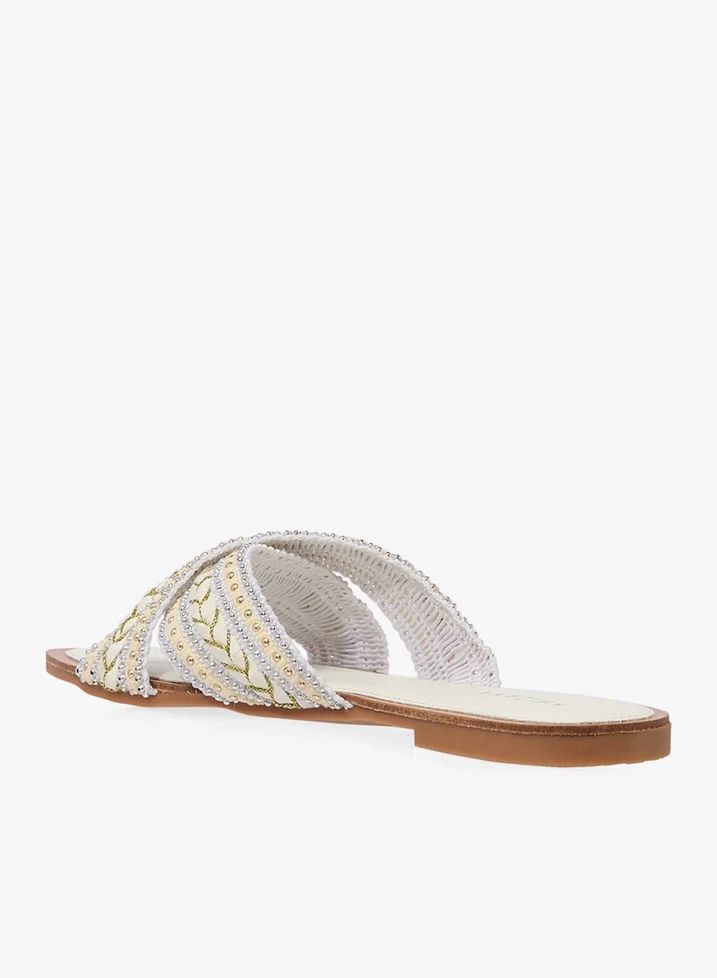 Khizana WHITE Flat Sandals for Women | Best Price UAE