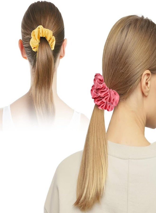 CHIROGRAPHY 6 pcs Scrunchies for Hair Sleep, 100% Pure Mulberry Silk Hair Ties for Women Girls or Kids Frizz Prevention(multicolor) - Image 2