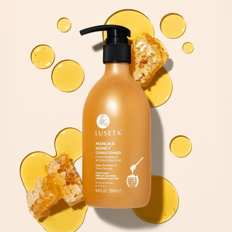 L LUSETA Luseta Manuka Honey Conditioner Set Hydrate & Repair for Dry and Dull Hair Adds Shine & Restore Softness Moisturizing for Damaged Hair 16.9oz - Image 5