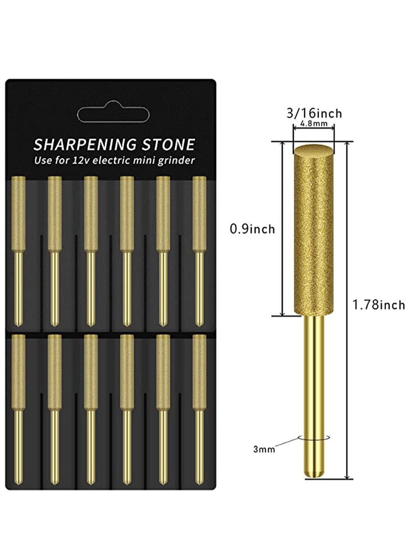 Y&D Titanium Plated Diamond Sharpening Wheels, 3/16 Inch Electric Replacement Stones for Chainsaw Sharpener - Image 3