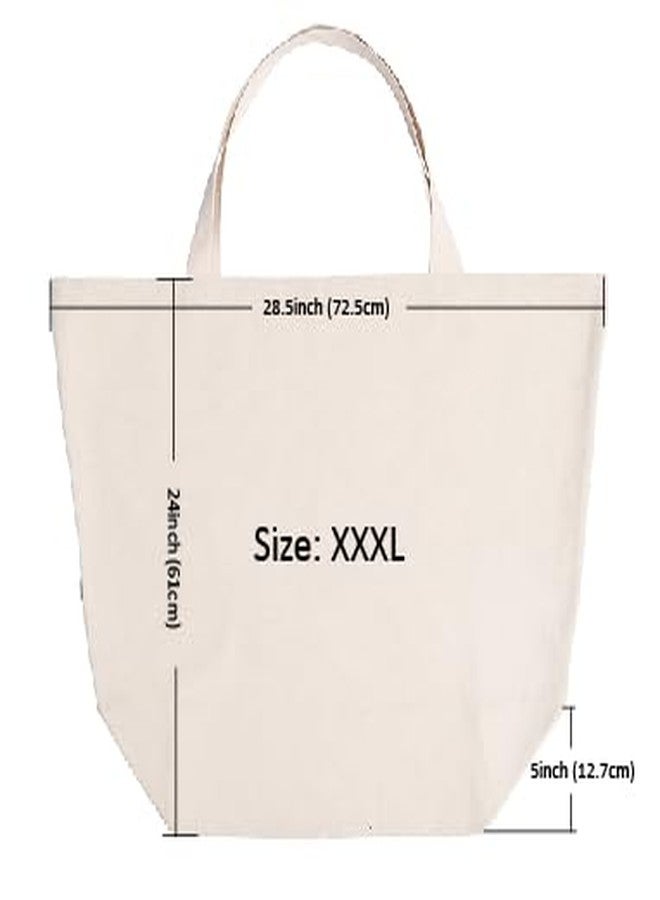 Augbunny 16oz Canvas Heavy Duty XXXL LARGE Grocery Bag Beach Tote Shopping Bag Moving Bag Laundry Bag Multi Purpose Daily Use Tote. - Image 2