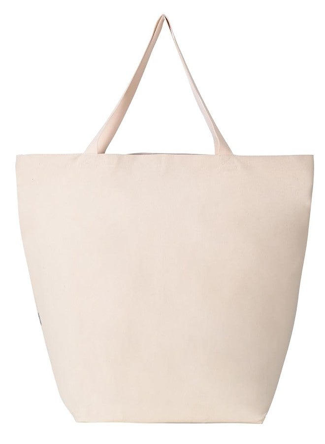 Augbunny 16oz Canvas Heavy Duty XXXL LARGE Grocery Bag Beach Tote Shopping Bag Moving Bag Laundry Bag Multi Purpose Daily Use Tote. - Image 4