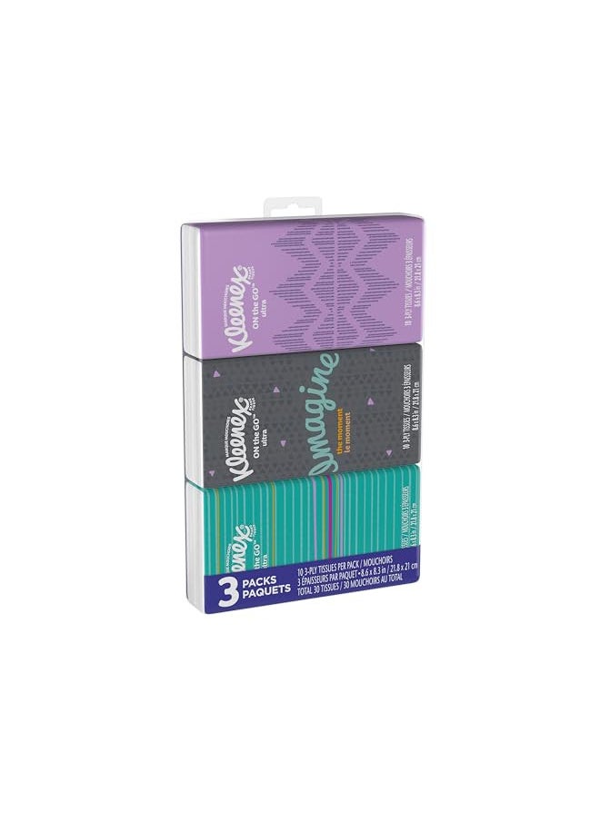 Kleenex - Kleenex Go Pack Facial Tissues, 10 Count, (Pack of 3) - Image 1