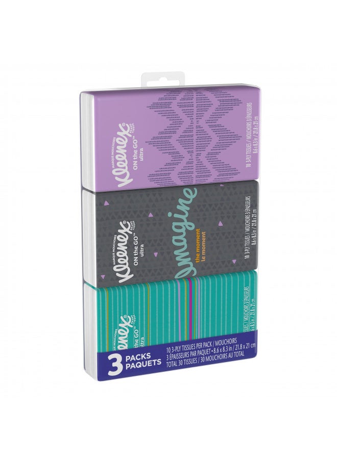 Kleenex - Kleenex Go Pack Facial Tissues, 10 Count, (Pack of 3) - Image 1