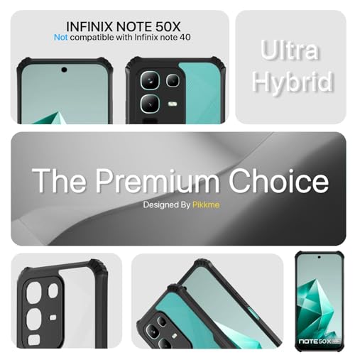 AIBEX Crystal Clear Back Cover Case for Infinix Note 50x 5G| 360 Degree Protection | Shock Proof Design | Transparent Back - Image 2