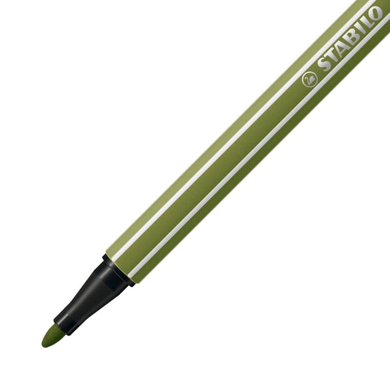 STABILO قلم STABILO Premium Fiber-Tip Pen 68 - عبوة من 10 - ألوان متنوعة - قلم تلوين بفوهة شعرية، نقطة دقيقة، 1 مم، فوهة متوسطة، تأثيرات مائية - Image 3
