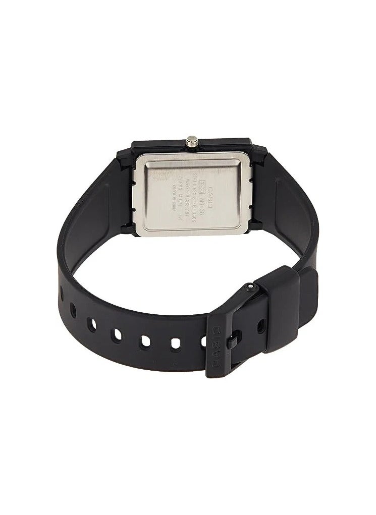 CASIO Men's Water Resistant Resin Analog WatchMQ-38-9A - 27 mm - Black  - Image 2