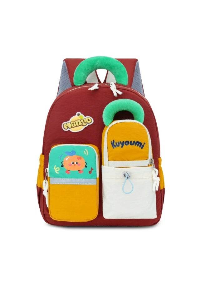 2PCS Kids School Backpack Fruit Print 3-5 Years Waterproof Lightweight Spine-Protective Reflective Wear-Resistant School Supplies - Image 1