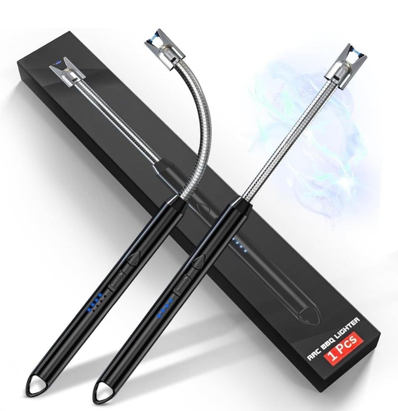 RORIAN Gas Lighter for Kitchen Use | C-Type Rechargeable Electric Lighter Stove & Candle Lighter with USB Charging Port 400 Uses in Single Charge (Mordern XL) - Image 1