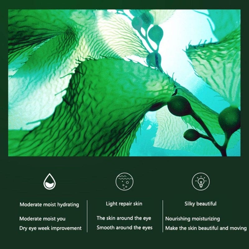 ويوبلز قناع للعين من جل الأعشاب البحرية، ضمادات تحت العين، يزيل الهالات السوداء والانتفاخات تحت العين، مضاد للشيخوخة والتجاعيد وترهل العين وانتفاخها، ضمادات للعين، مرطب ومغذي - Image 4