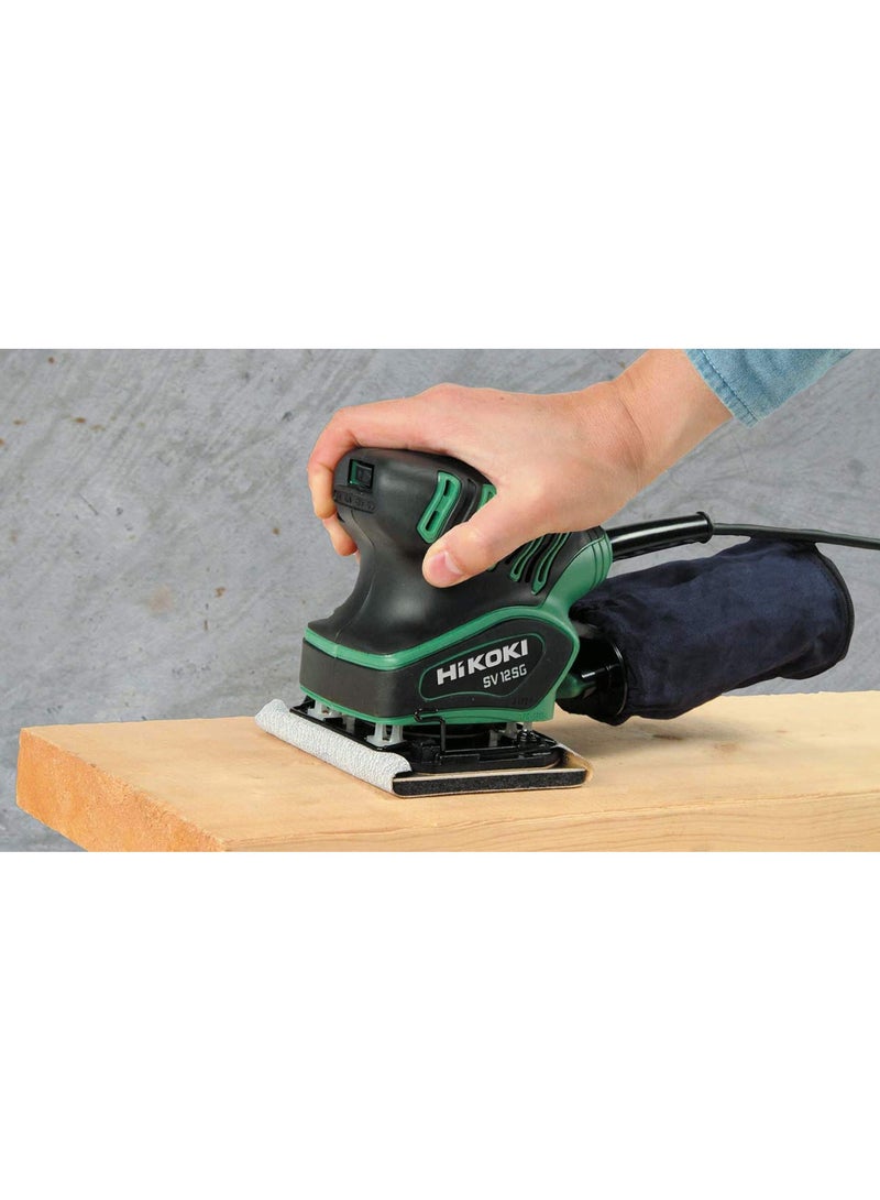 Hikoki SV12SGE6Z Orbital Sander, 110mm Pad, 200W Motor, Lightweight 1.1 kg, 1.5mm Orbital Diameter – Compact Finishing Sander for Wood, Paint & Metal - Image 2