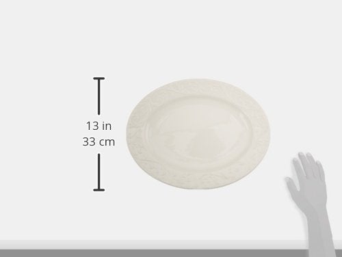 LENOX طبق oval كبير منحوت من لينكس أوبال إنوسنس - أبيض - Image 3