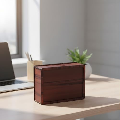 Countrylink Wooden Money Bank with Savings Tracker | 100000 Goal Piggy Bank for Kids | Cash Collection Toy with Savings Chart (Brown, Target : 1 Lakh (1 Pc)) - Image 3