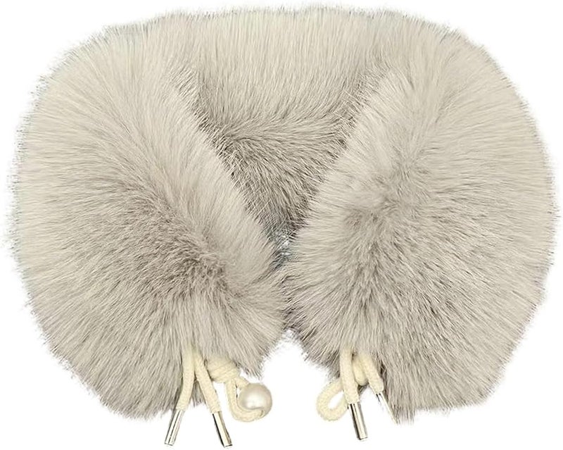 Red Warm Plush Scarf Collar For Women Men Lightweight Polyester Winter Accessory - Image 2