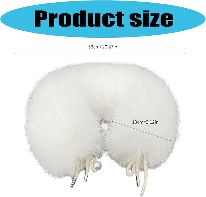 Red Warm Plush Scarf Collar For Women Men Lightweight Polyester Winter Accessory - Image 5