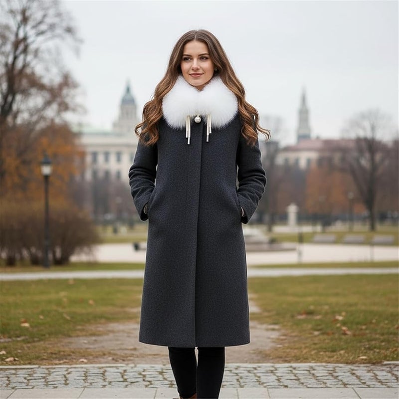 Red Warm Plush Scarf Collar For Women Men Lightweight Polyester Winter Accessory - Image 4