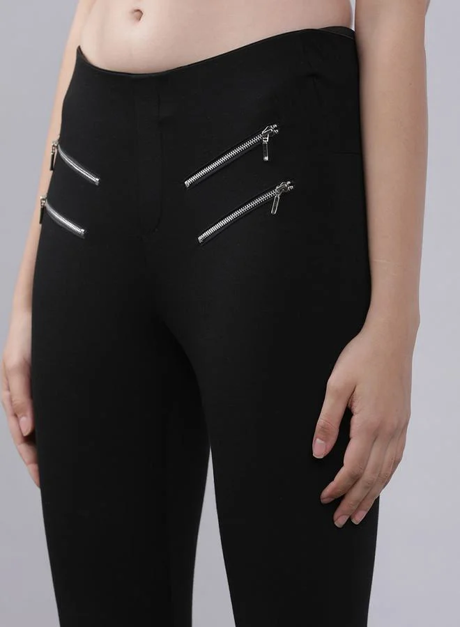 Tokyo Talkies Zip Detailing Slim Fit Trouser by Styli