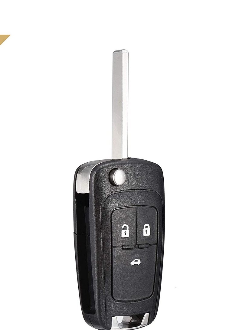 althiqahkey غطاء جهاز التحكم عن بعد المزود بثلاثة أزرار، غطاء مفتاح غير مقطوع لسيارة شيفروليه كامارو كروز شيفروليه اكوينوكس سونيك تيرين بدون شريحة ريموت - Image 4