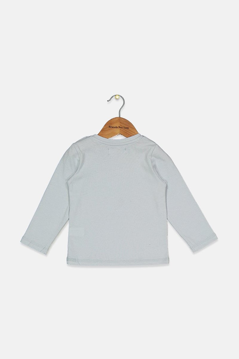 Sinsay Fox And Bunny By Sinsay Toddlers Girl Long Sleeve Graphic Tee, Light Grey - Image 2