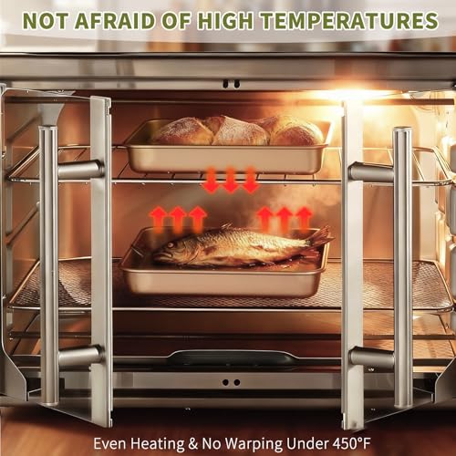 Dukrouk Toaster Oven Replacement Trays Compatible with Oster,8.7"*6.5", Non-stick Carbon Steel,2PCS Bakerware Set - Image 4