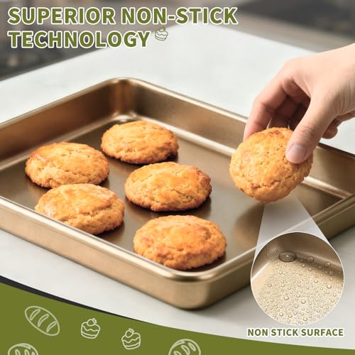 Dukrouk Toaster Oven Replacement Trays Compatible with Oster,8.7"*6.5", Non-stick Carbon Steel,2PCS Bakerware Set - Image 5