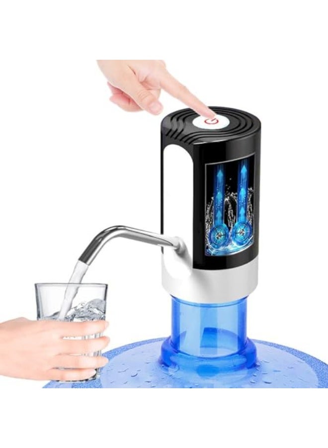 Excefore Automatic Electric Water Bottle Pump Dispenser for 5-Gallon Bottles with USB Charging and Storage Bag (Black)  - Image 1