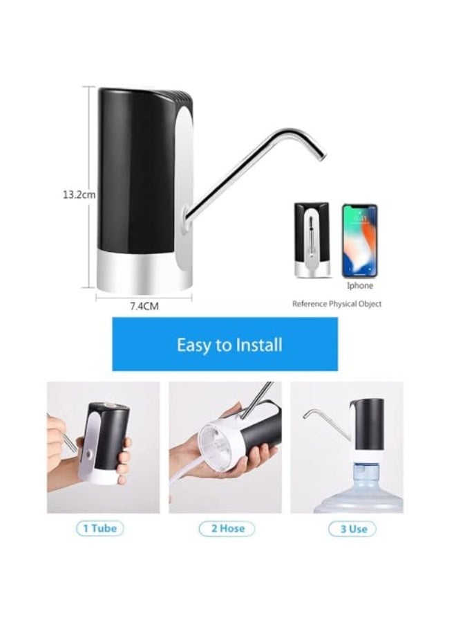Excefore Automatic Electric Water Bottle Pump Dispenser for 5-Gallon Bottles with USB Charging and Storage Bag (Black)  - Image 3