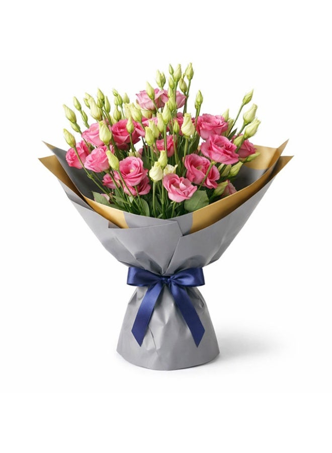 Lisanthus , 6 Stems- Pink-20to24 flowers , Netherlands