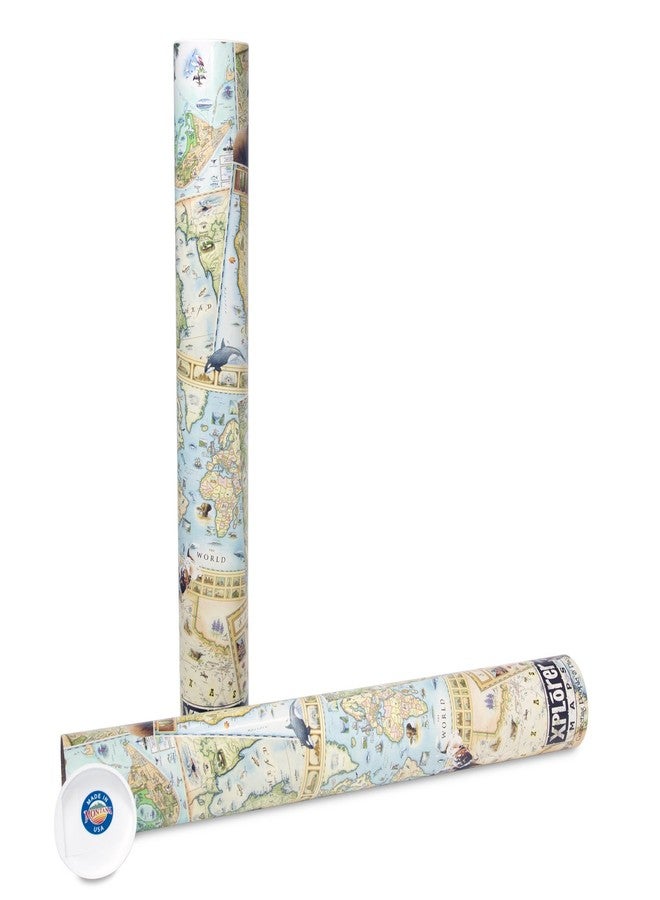 Xplorer Maps Alaska's Inside Passage Hand-Drawn Map - 24x18 Vintage-Style Lithographic Print - Made in USA - Image 4