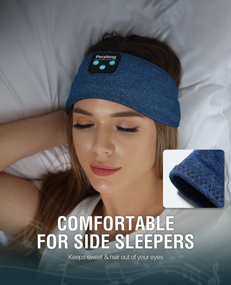 Perytong Sleep Headphones Wireless, Bluetooth Sports Headband Headphones with Ultra-Thin HD Stereo Speakers Perfect for Sleeping,Workout,Jogging,Yoga,Insomnia, Air Travel, Meditation (Deep Teal) - Image 2